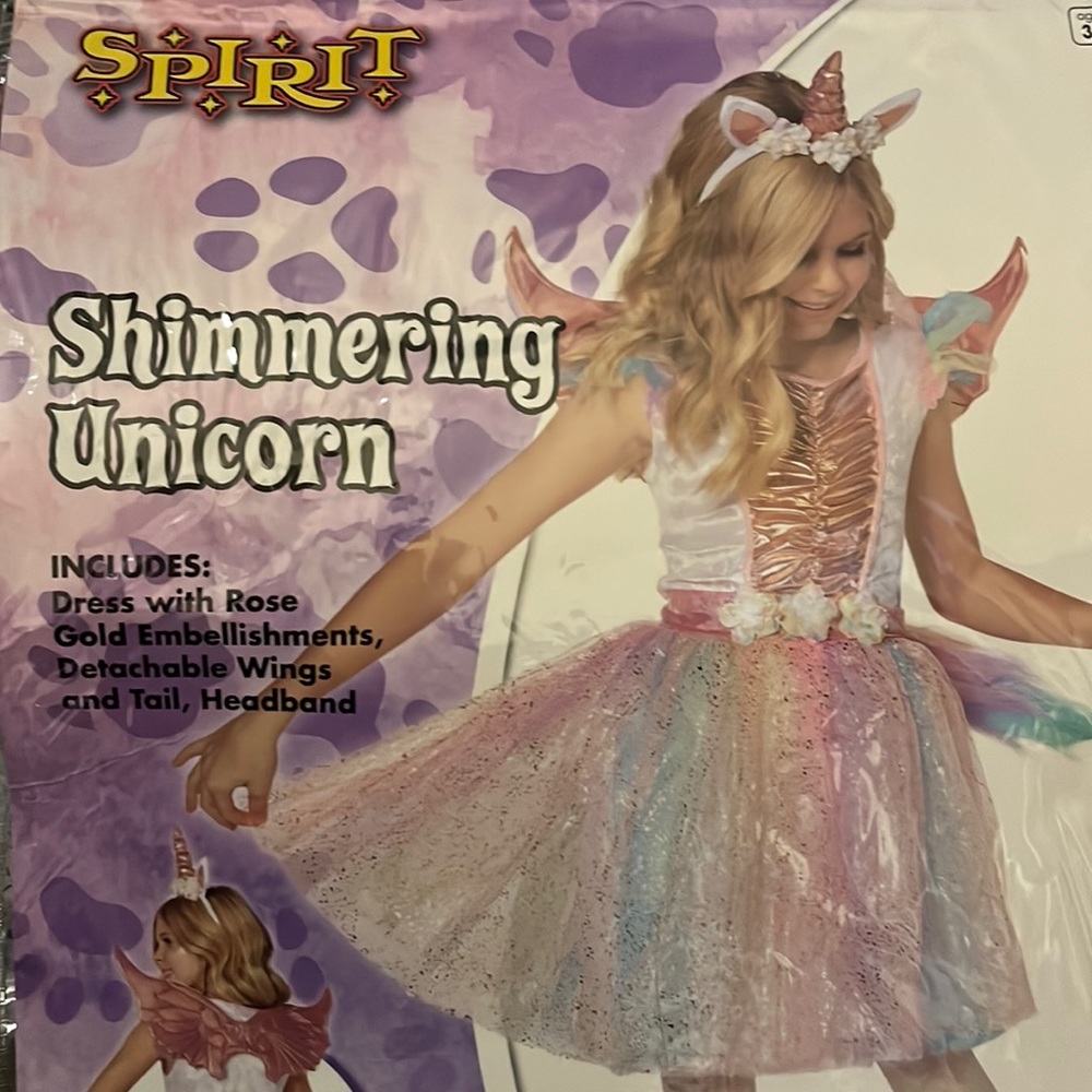 Shimmering unicorn costume